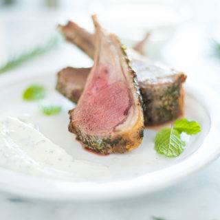 Rack of Lamb with Yogurt Mint Sauce | Perfect for Valentine's Day!