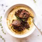 Braised Short Ribs with Creamy Polenta - Square Recipe Preview Image