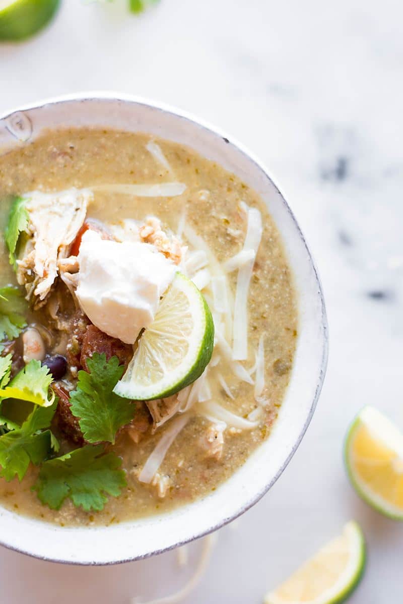 Crock Pot Chicken Enchilada Soup | Easy to make and perfect for a cold day! | A Sweet Pea Chef