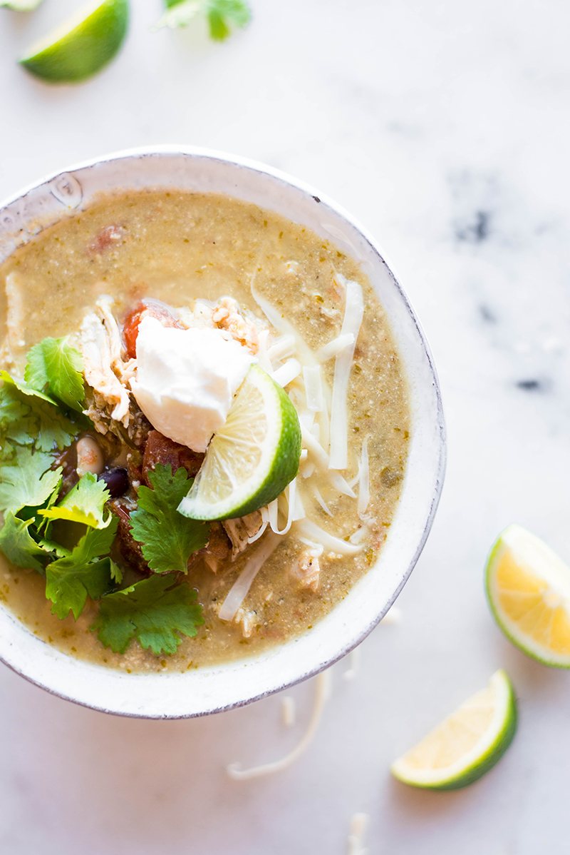 Crock Pot Chicken Enchilada Soup | Easy to make and perfect for a cold day! | A Sweet Pea Chef