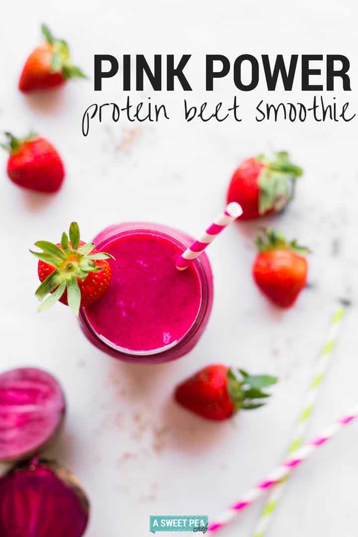 Pink Power Protein Beet Smoothie | Boost your morning with this pretty and healthy Pink Power Protein Beet Smoothie - this easy beet smoothie is full of color and nutritious goodness! | A Sweet Pea Chef | Sponsored by Whole Foods Market 365