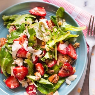 Strawberry Salad with Chia Seed Vinaigrette