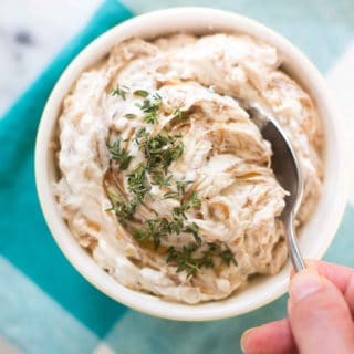 Caramelized Onion Dip | Perfect Appetizer for the Super Bowl!