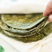 4 Ingredient Spinach Tortillas | How to make spinach tortillas with 4 ingredients! | A Sweet Pea Chef