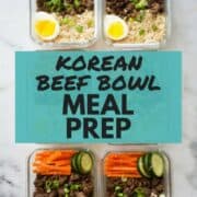 How To Meal Prep - Korean Beef Bowl | This flavorful and easy Korean Beef Bowl is an easy meal prep recipe.  Cook once and enjoy throughout the busy work week for less than $4 a meal! | A Sweet Pea Chef