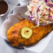 Nashville Hot Chicken | Follow these easy steps and you’ll be on your way to the best healthy Nashville Hot Chicken ever. Just in time for summer! | A Sweet Pea Chef