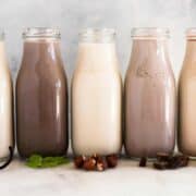 How to Make Coffee Creamer + 5 Healthy Flavored Coffee Creamers | Enjoy a cup of your favorite flavored coffee guilt-free! Making homemade coffee creamers is easier than you think. Let me show you how to make coffee creamer plus I’ll share my top 5 Healthy Flavored Coffee Creamers! | A Sweet Pea Chef
