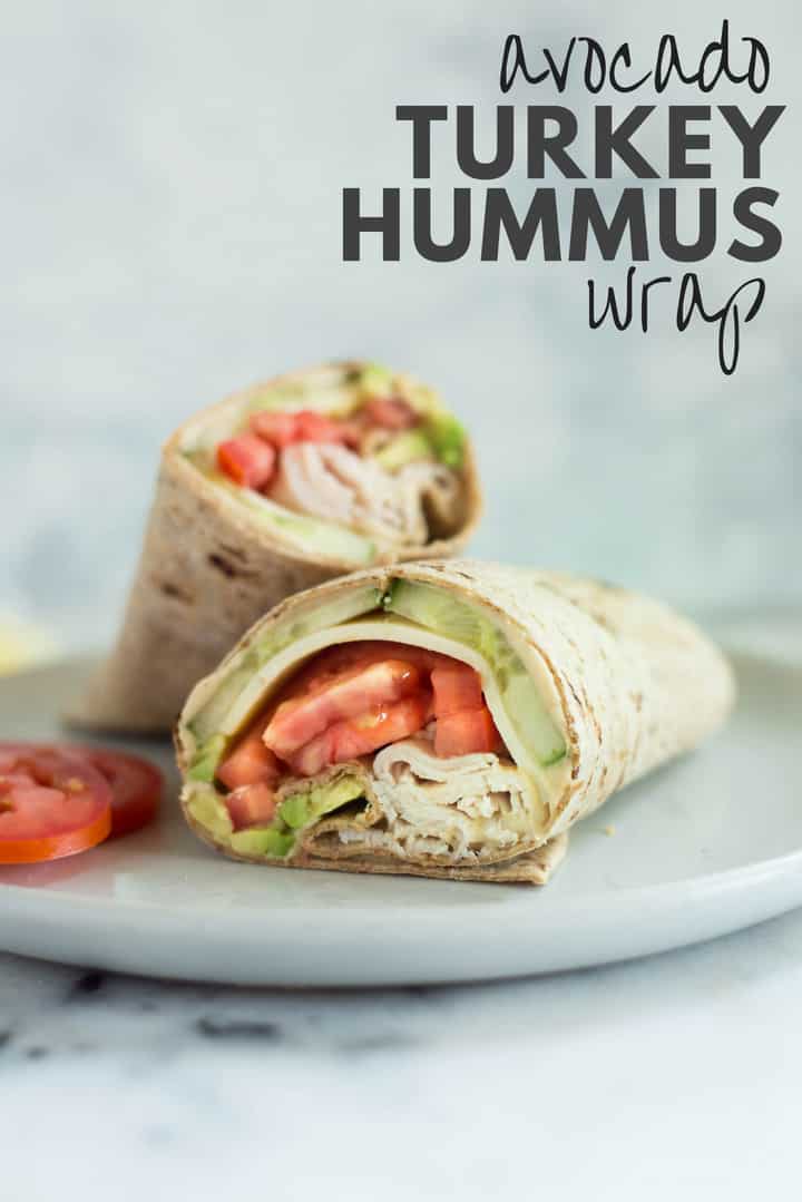 Avocado Turkey Hummus Wrap | This quick, healthy, and delicious Avocado, Turkey & Hummus Wrap makes a the perfect lunch. You can easily make this easy wrap using just a few simple ingredients! | A Sweet Pea Chef