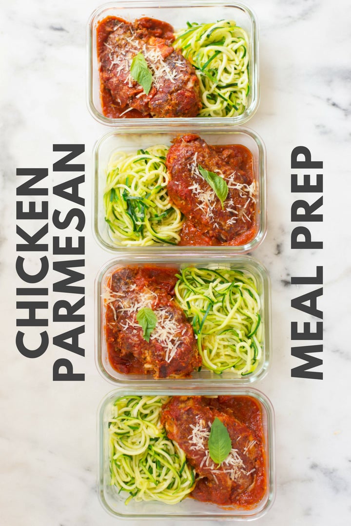 Meal Prep Healthy Chicken Parmesan | Learn how to meal prep Healthy Chicken Parmesan so you can enjoy your favorite comfort food throughout the week while sticking to your clean eating plan! │A Sweet Pea Chef
