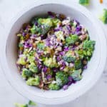Healthy Broccoli Salad with Greek Yogurt Dressing