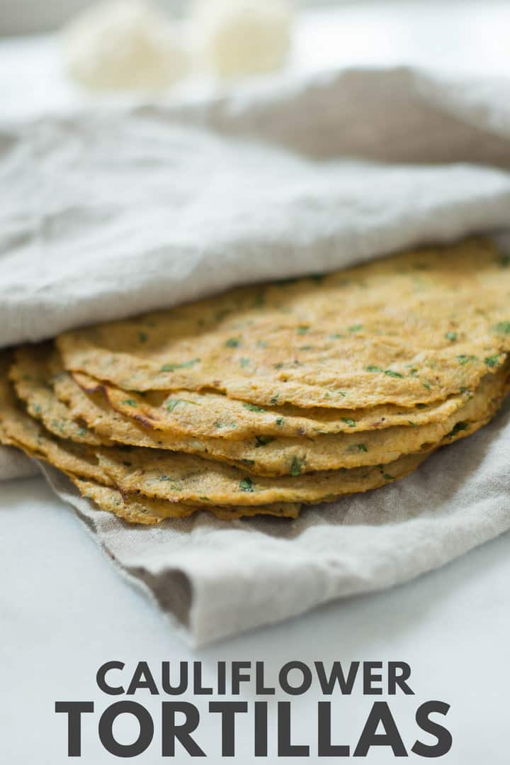 Cauliflower Tortillas | Learn how to make these low carb, high fiber Cauliflower Tortillas. These healthy tortillas are so awesome and the perfect grain-free tortilla substitute! | A Sweet Pea Chef