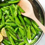 Sugar Snap Peas with Lemon | This Sugar Snap Peas with Lemon is a 10 minutes recipe that makes a healthy and delicious side dish. | A Sweet Pea Chef