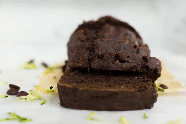 Chocolate Zucchini Bread | This easy chocolate zucchini bread is amazingly simple to make and uses several healthy substitutions. Plus it’s so incredibly delicious and a great way to satisfy your chocolate cravings and still live a clean eating lifestyle. | A Sweet Pea Chef