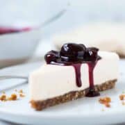 Healthy No Bake Cherry Vegan Cheesecake | This Healthy No Bake Cherry Vegan Cheesecake is not only vegan and no bake but also delicious and packed with nutrients | A Sweet Pea Chef