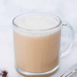 Homemade Vanilla Latte in a mug.
