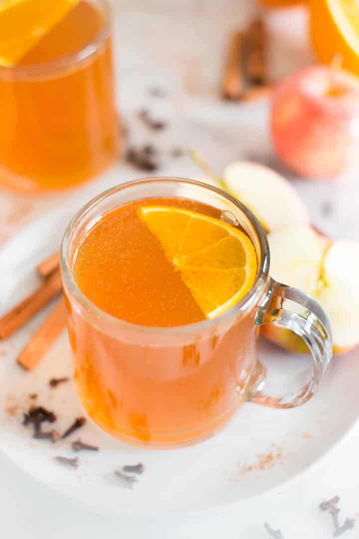 Hot Apple Cider | Learn how to make healthy, sugar-free hot apple cider for the holidays | A Sweet Pea Chef