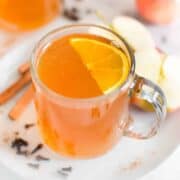 Hot Apple Cider | Learn how to make healthy, sugar-free hot apple cider for the holidays | A Sweet Pea Chef