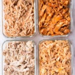 Slow Cooker Shredded Chicken Meal Prep | How to make shredded chicken and 4 shredded chicken recipes | A Sweet Pea Chef