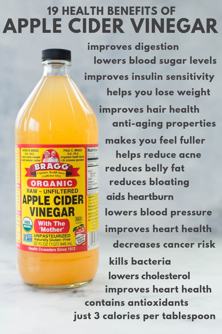 19 Benefits of Drinking Apple Cider Vinegar + How To Drink ...
