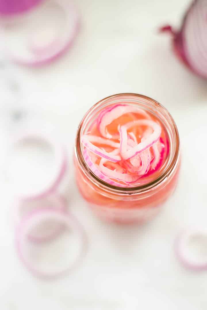 How To Make Pickled Red Onions At Home | How to make healthy pickled onions in less than an hour | A Sweet Pea Chef