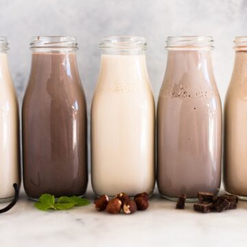 side view of healthy creamers in a row