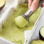 Easy no-churn Avocado Ice Cream using a food processor and very simple ingredients!