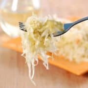 sauerkraut on a fork