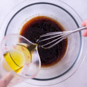 balsamic vinaigrette top view