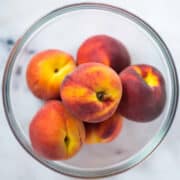 peaches in a bowl