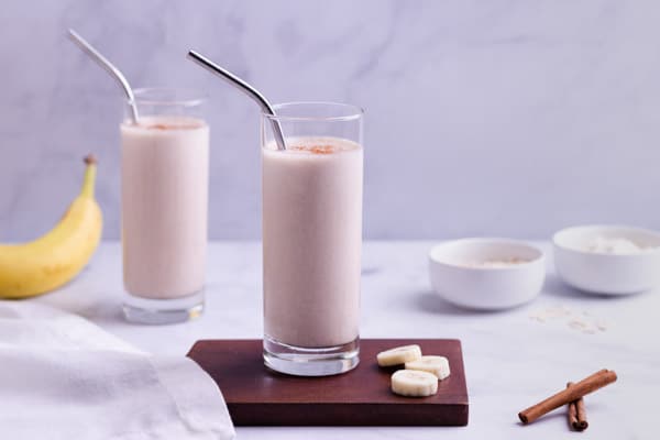 Cinnamon Roll Protein Shake | With Creamy Almond Butter