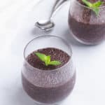 chocolate chia pudding top view