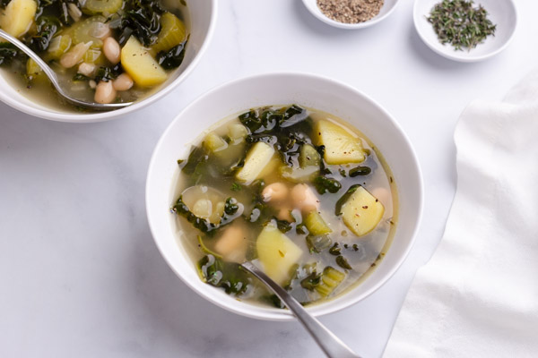 Kale Soup | With Potato And Cannellini Beans