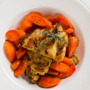 Dijon-Roasted Chicken and Carrots
