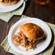 Best Crock Pot Pulled Pork Sandwiches on a plate