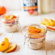 Fresh Peach Cobbler Overnight Oats