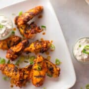 Grilled Chicken Wings With Yogurt Ranch Dip