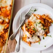 Healthy Quinoa Make Ahead Casserole plated scene