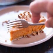Healthy Southern Sweet Potato Pie plated scene