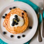 Lemon Blueberry High Protein Pancakes