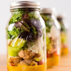 Make-Ahead Mason Jar Salads For The Week + A Killer Clean Honey Mustard Dressing!