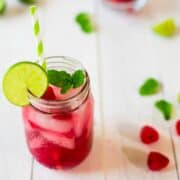 Non Alcoholic Raspberry Mojito