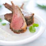 Rack of Lamb with Yogurt Mint Sauce
