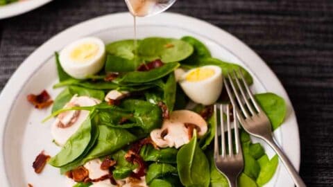 Spinach Salad With Warm Bacon Dressing