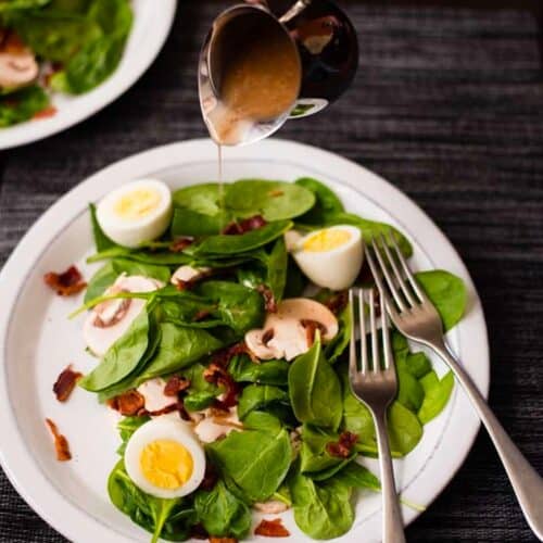 Spinach Salad With Warm Bacon Dressing Spinach Salad With Warm Bacon Dressing