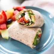 Spinach and Eggwhite and Zucchini Lunch Wrap