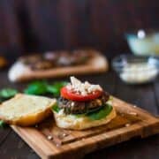 Spinach and Feta Burgers with Garlic Aioli