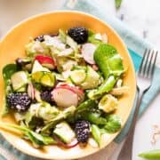 Spring Grains + Greens Salad with Honey Lemon Vinaigrette