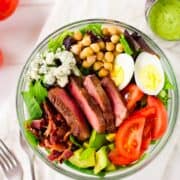 Steak Cobb Salad With Creamy Avocado Cilantro Dressing