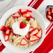 Strawberries And Cream Steel Cut Oats