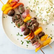 Sheet Pan Beef Kebabs